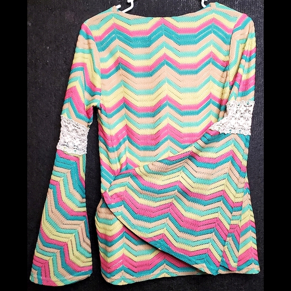 3) JUDITH MARCH Vintage Crochet Bell Sleeves Sz. Med